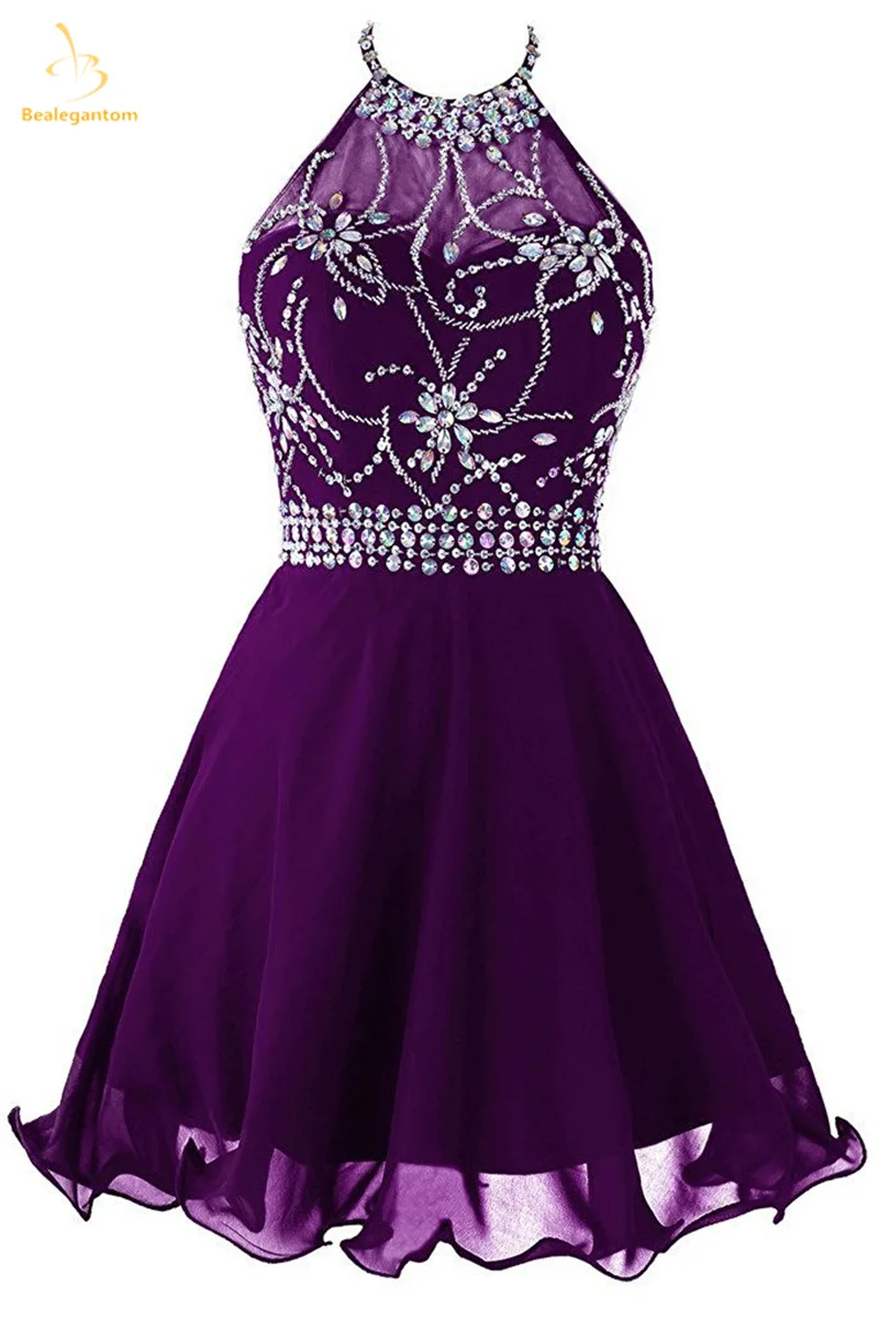 Sexy Debutante Dress Halter Backless Sleeveless Handmade Beadings Chiffon Short Prom Dresses Black Party Gowns Homecoming Dress
Sexy Debutante Dress Halter Backless Sleeveless Handmade Beadings Chiffon Short Prom Dresses Black Party Gowns Homecoming Dress