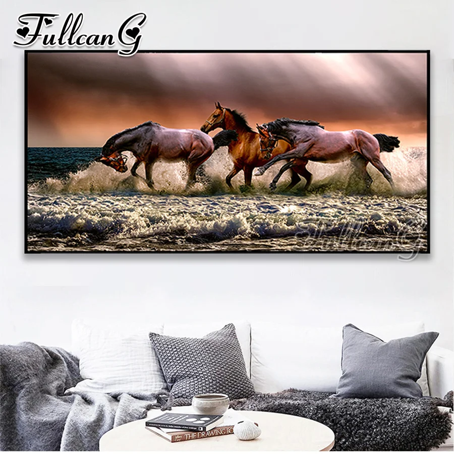 FULLCANG diy "horses" diamond painting full drill animals mosaic embroidery large size 5d cross stitch kits home decor G1027
FULLCANG diy "horses" diamond painting full drill animals mosaic embroidery large size 5d cross stitch kits home decor G1027