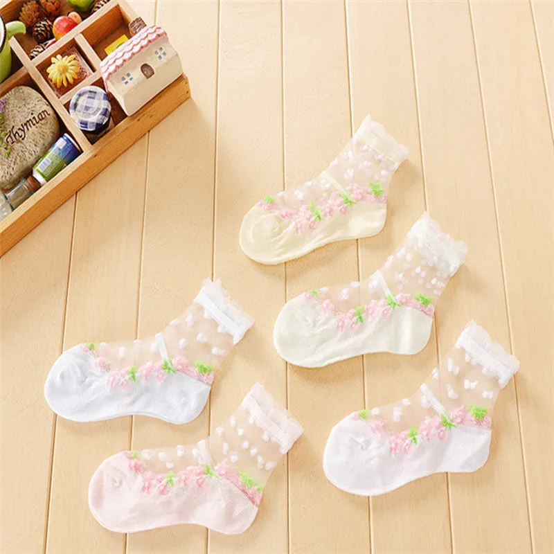 

Girls Time-limited 3pairs/lot 2016 Summer New Ultra-thin Hose Flower Children Fishnet Hose, Socks Thin C-cll-031-3