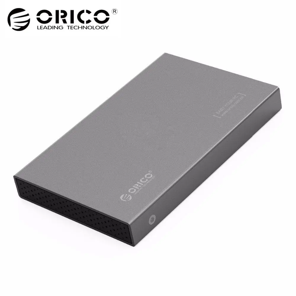 

ORICO 2518S3 Aluminum 2.5 SATA Hard Disk Drive box Enclosure HDD SSD External case USB3.0 5Gbps Support 7mm & 9.5mm - Gray
