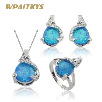 Water Drop Opal Silver Color Jewelry Sets For Women Red Blue White 3 Color Available Necklace Pendant Earrings Rings Gift Box
Water Drop Opal Silver Color Jewelry Sets For Women Red Blue White 3 Color Available Necklace Pendant Earrings Rings Gift Box