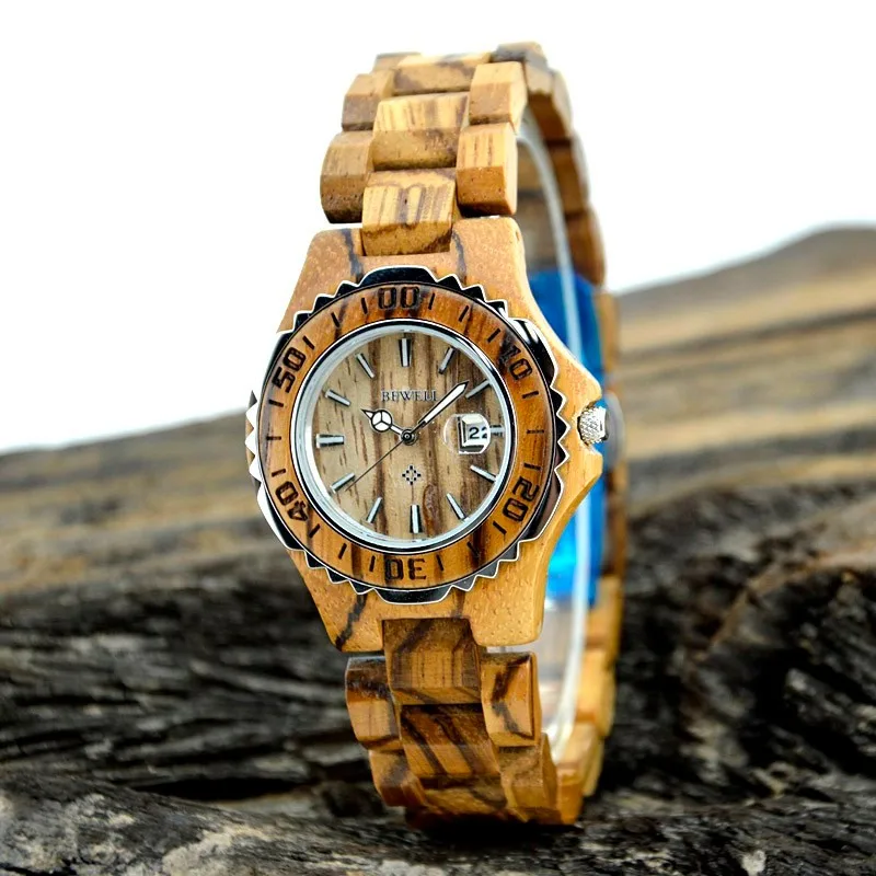 BEWELL WOODEN WATCH