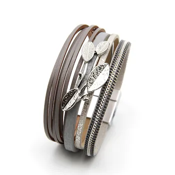 ZG Multilayer Bracelets for Women Rope Metal Charm Bohemian Leather Bracelet Female Wide Bracelets & Bangles Femme Jewelry
ZG Multilayer Bracelets for Women Rope Metal Charm Bohemian Leather Bracelet Female Wide Bracelets & Bangles Femme Jewelry