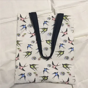 YILE Cotton Canvas Eco Shopping Market Tote Shoulder Bag Print Spring Swallow Black Handle 8414a
YILE Cotton Canvas Eco Shopping Market Tote Shoulder Bag Print Spring Swallow Black Handle 8414a