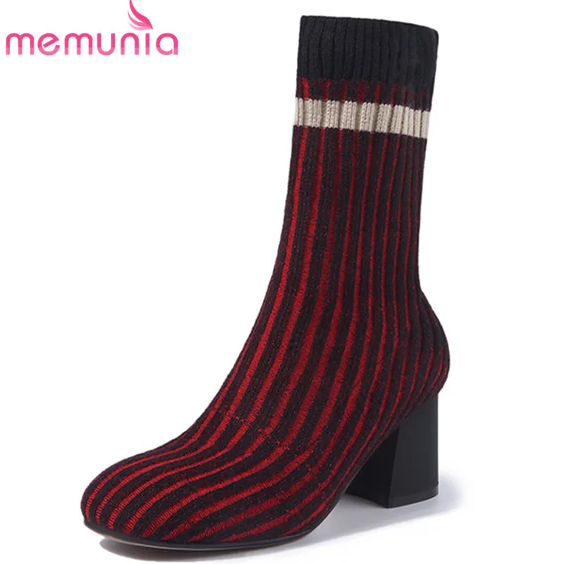MEMUNIA 2018 new arrival ankle boots women mixed colors high heels boots round toe autumn Stretch socks boots fashion shoes
MEMUNIA 2018 new arrival ankle boots women mixed colors high heels boots round toe autumn Stretch socks boots fashion shoes
