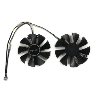 

Repairist 2pcs/set GTX1060-6GD5 X-Gaming OC GPU Cooler fan For ZOTAC GeForce GTX 1060-3GD5 BT SM-A Graphics Video Card cooling