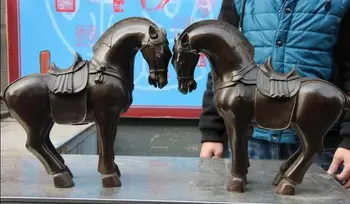 16" Chinese Royal Copper Bronze Feng Shui Auspicious War horse Steed Statue Pair
16" Chinese Royal Copper Bronze Feng Shui Auspicious War horse Steed Statue Pair