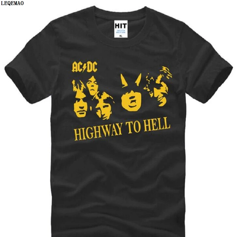 ACDC шоссе в ад Империя панк-рок-группа Для мужчин футболка Модная хлопковая с