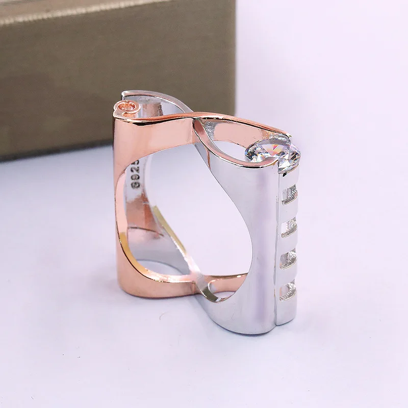 Fashion Female Zircon Finger Ring Unique Style Silver Gold Color Double Heart Cross Infinity Wedding Rings for Women Men Anillos
Fashion Female Zircon Finger Ring Unique Style Silver Gold Color Double Heart Cross Infinity Wedding Rings for Women Men Anillos