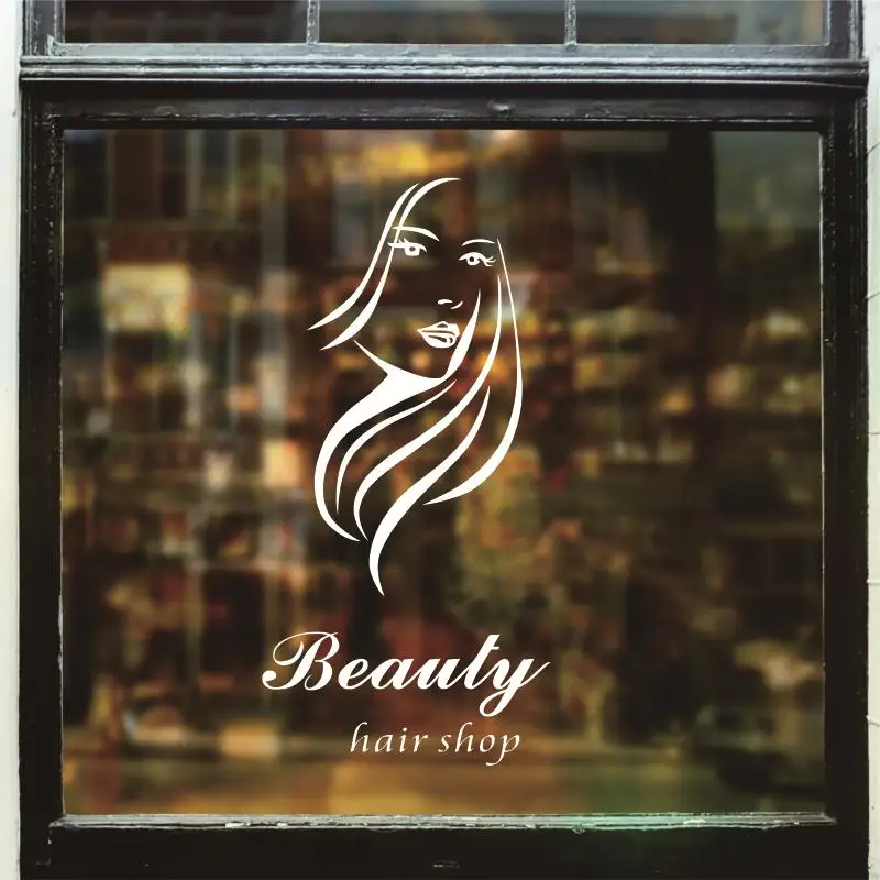 Hombre Barber Shop pegatina tiempo nombre Chop bread Decal haircut posters vinilo Wall Art decalques Ventanas decoracion mural26