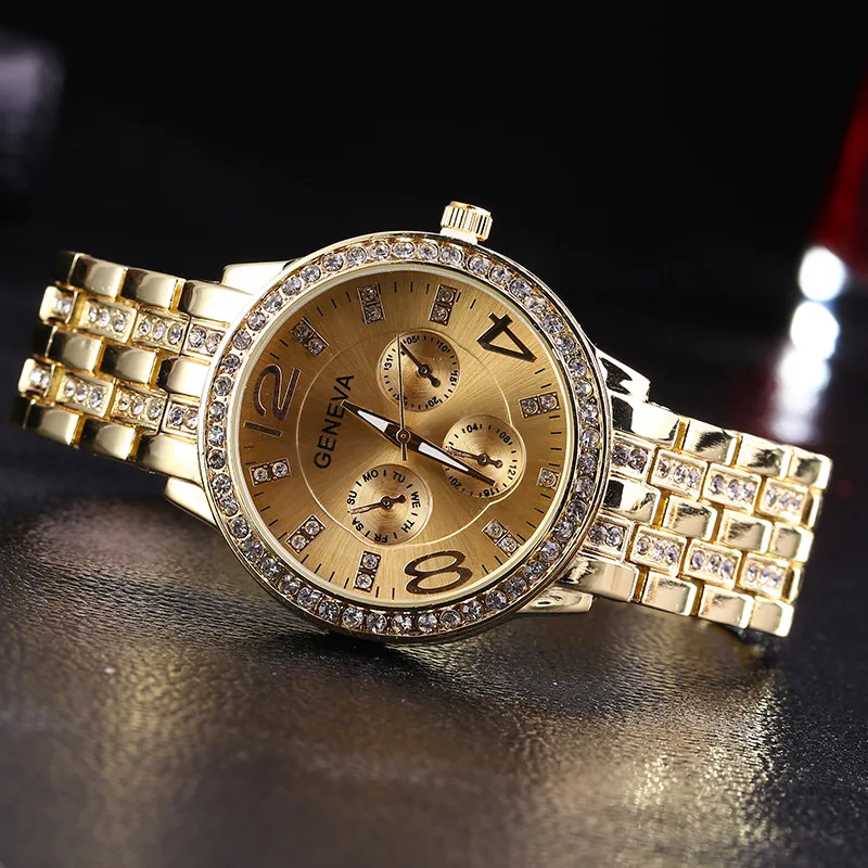 Quartz watch Fashion alloy business diamond watch ladies gold steel belt Alloy Quartz Round Sapphire Crystal Limited Edition
Quartz watch Fashion alloy business diamond watch ladies gold steel belt Alloy Quartz Round Sapphire Crystal Limited Edition