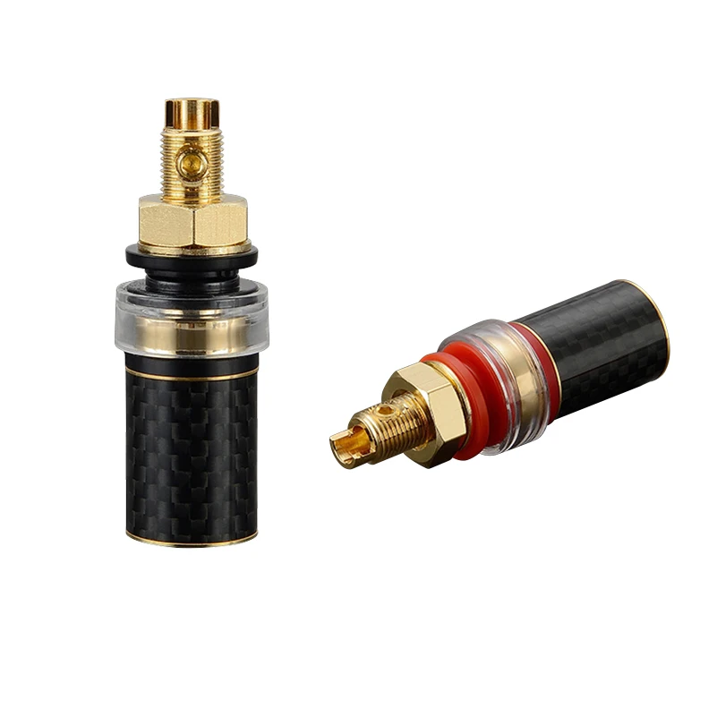 Viborg Hi-end 4Pcs BP604G Pure Copper Gold Plated Carbon Fiber Audio Binding Post Speaker Terminal for Amplifier
Viborg Hi-end 4Pcs BP604G Pure Copper Gold Plated Carbon Fiber Audio Binding Post Speaker Terminal for Amplifier