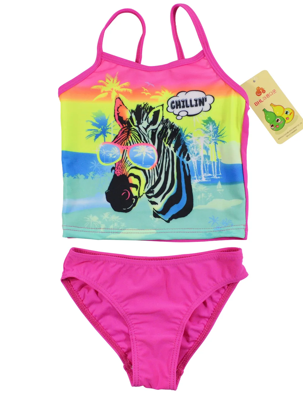 Summer Style 2pcs set Girl Sleeveless Zebra Pattern Separated Swimsuit Hot Pink Swimwear with 2 thin Shoulder Straps for 2~6Y
Summer Style 2pcs set Girl Sleeveless Zebra Pattern Separated Swimsuit Hot Pink Swimwear with 2 thin Shoulder Straps for 2~6Y
