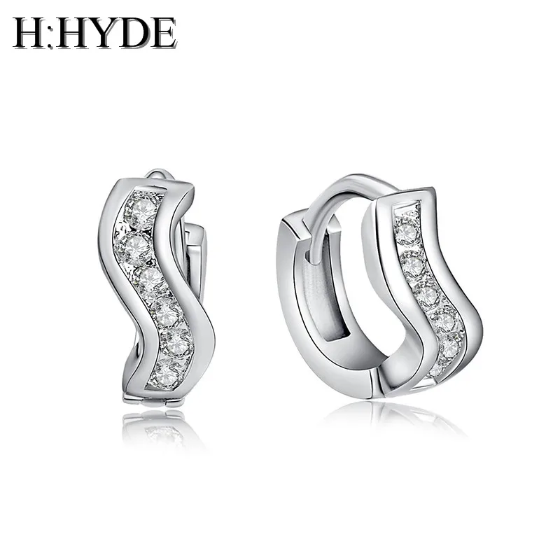 H:HYDE fashion sweet 1 pair Silver Color Earrings white Crystal Cubic Zirconia flower hoop earrings For women gift
H:HYDE fashion sweet 1 pair Silver Color Earrings white Crystal Cubic Zirconia flower hoop earrings For women gift