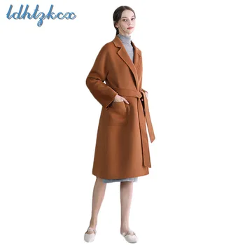 Office Lady Woolen Jackets 2018 Autumn Winter New Cardigan Coats Solid Loose Adjustable Waist Korean Slim Long Wool Blends CX489
Office Lady Woolen Jackets 2018 Autumn Winter New Cardigan Coats Solid Loose Adjustable Waist Korean Slim Long Wool Blends CX489