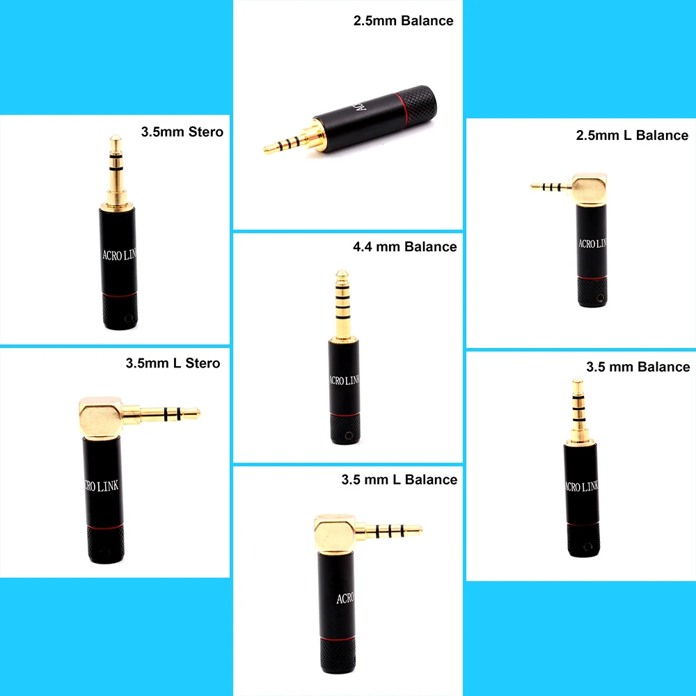 2.5MM/3.5MM/4.4MM Acrolink DIY HiFi Headphone Jack Plug Audio Pure Brass Gold Plated Connector Plug For Earphone 1PC/Lot
2.5MM/3.5MM/4.4MM Acrolink DIY HiFi Headphone Jack Plug Audio Pure Brass Gold Plated Connector Plug For Earphone 1PC/Lot