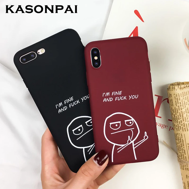 KASONPAI For iPhone X Middle Finger Cases Retro Wine Red Black Cover For iPhone 7 6S 6 8 Plus Funny Cartoon Lovers Phone Case
KASONPAI For iPhone X Middle Finger Cases Retro Wine Red Black Cover For iPhone 7 6S 6 8 Plus Funny Cartoon Lovers Phone Case