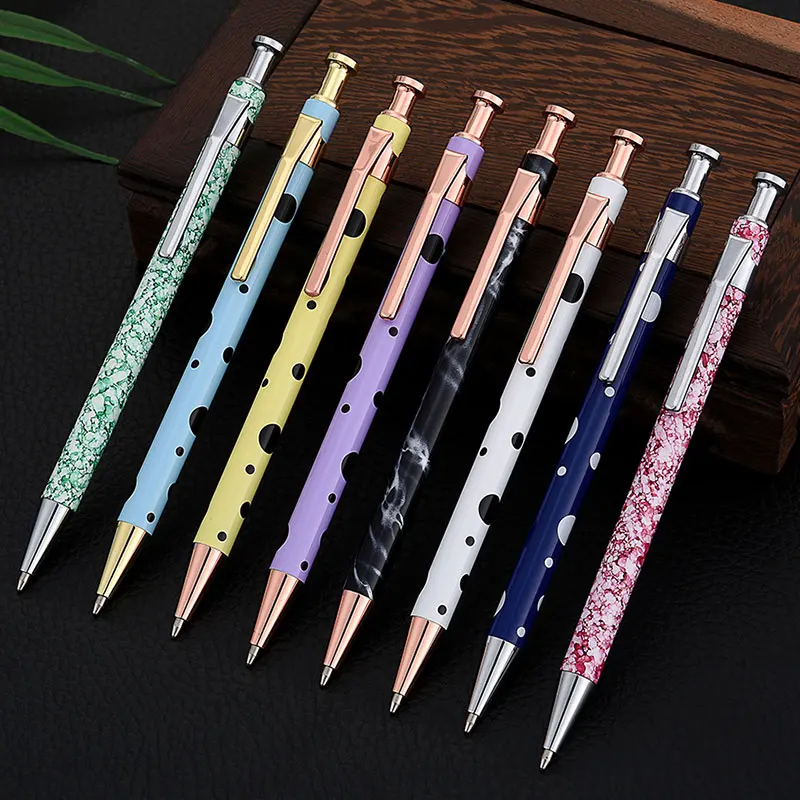New creative metal ballpoint pen Full screen printing according to pen Cute girl gift pen school student advertising pen
New creative metal ballpoint pen Full screen printing according to pen Cute girl gift pen school student advertising pen