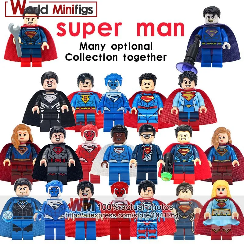 Single Sale DC Superhero Superman Supergirl Super Man Bizarro Building Block Sets Model Bricks Toys For Children Gifts
Single Sale DC Superhero Superman Supergirl Super Man Bizarro Building Block Sets Model Bricks Toys For Children Gifts