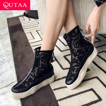 QUTAA 2019 Women Shoes Summer Boots Spring/Autumn Hollow Net Flat-soled Soft-soled Leisure Lace Boots Fashion Novelty Size 34-43
QUTAA 2019 Women Shoes Summer Boots Spring/Autumn Hollow Net Flat-soled Soft-soled Leisure Lace Boots Fashion Novelty Size 34-43
