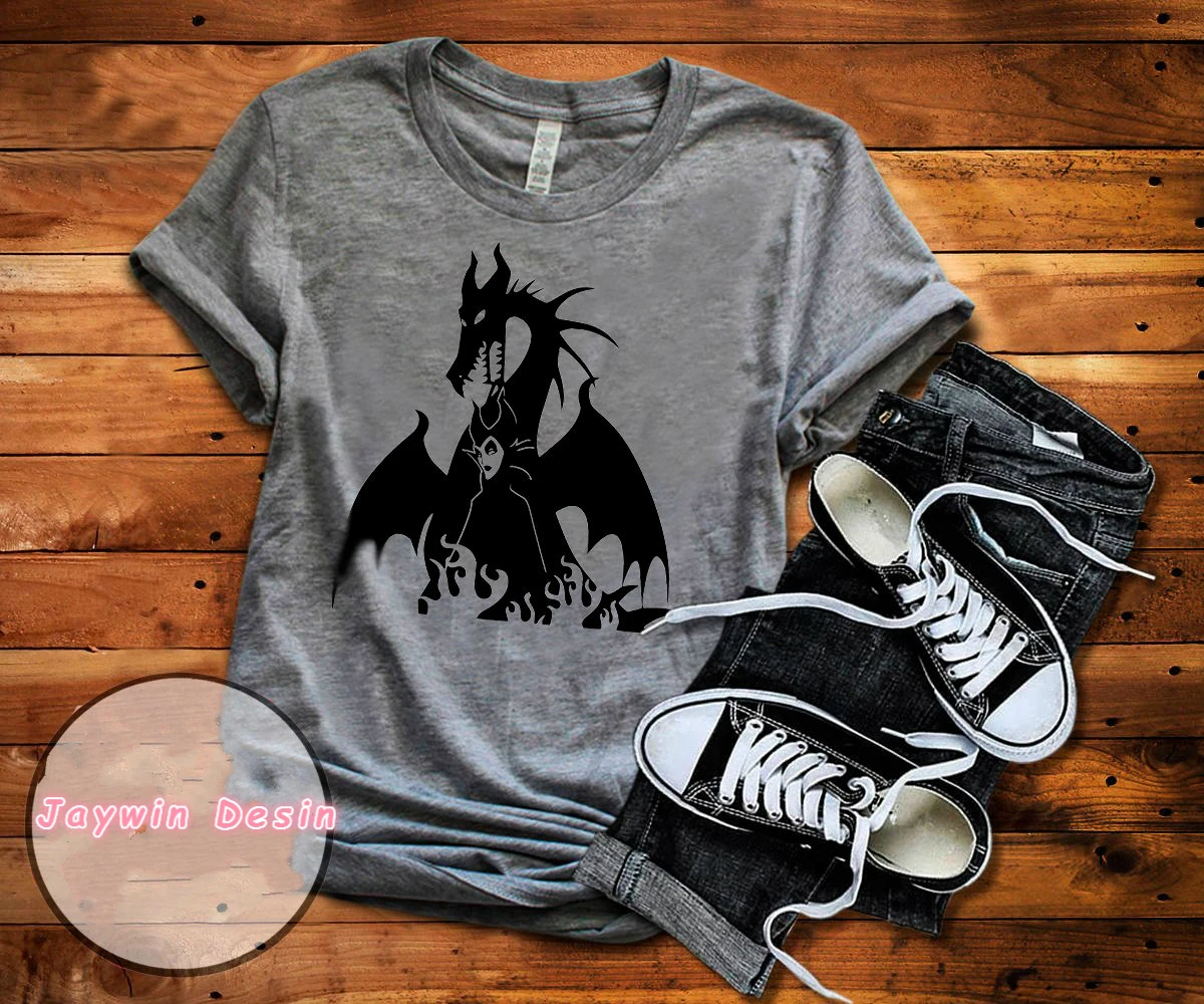 

Women Funny T-Shirt Maleficent Dragon Shirt Maleficent Witch Shirt Villains Shirt Maleficent Dragon Graphic Tees