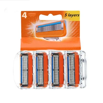 4pcs/pack Razor Blade For Men Face Care Shaving Safety,5layers Stainless Steel Shaver Cassette Fit For Gillettee Fusione Handle
4pcs/pack Razor Blade For Men Face Care Shaving Safety,5layers Stainless Steel Shaver Cassette Fit For Gillettee Fusione Handle