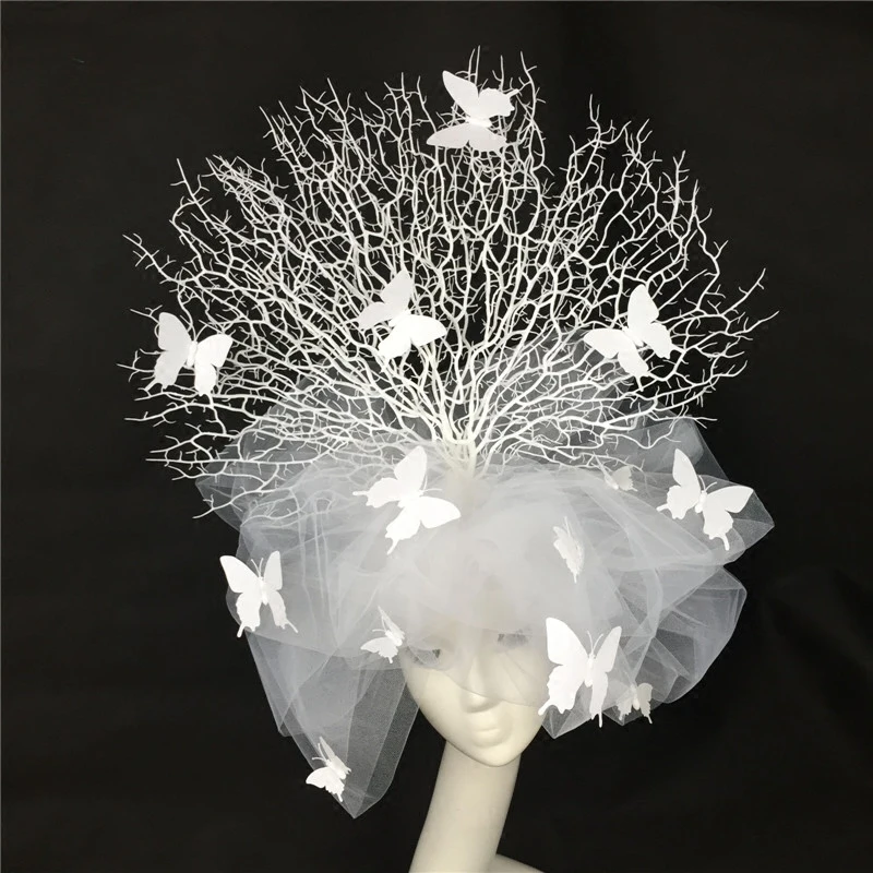 Wedding Photo Bride Headwear Butterfly Branches Type Hairband Movie Stage Performance Head Dress Model Catwalk Head Props
Wedding Photo Bride Headwear Butterfly Branches Type Hairband Movie Stage Performance Head Dress Model Catwalk Head Props