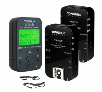 YONGNUO YN-622N-TX i-TTL Wireless Flash Controller + 2* YN-622 trigger for Nikon
YONGNUO YN-622N-TX i-TTL Wireless Flash Controller + 2* YN-622 trigger for Nikon
