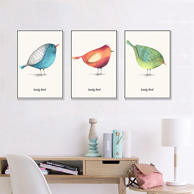 HAOCHU Lovely Bird Watercolor Animal Print Poster Nordic Picture Canvas Painting for Kids Room Wall Decor Mural Baby Shower Gift
HAOCHU Lovely Bird Watercolor Animal Print Poster Nordic Picture Canvas Painting for Kids Room Wall Decor Mural Baby Shower Gift