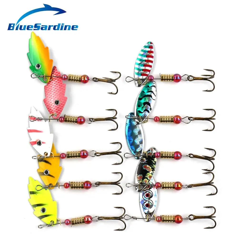 10PCS/Set Spinner Bait Metal Lure Set of Spinners Lure SpinnerBait Fishing Tackle Fishing Lures Set Spoon Lures Artificial