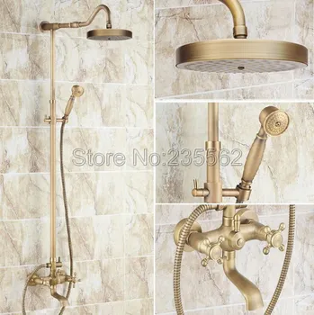 Wholesale And Retail Promotion Antique Brass Shower Faucet Rain Shower Head+Tub Faucet + Hand Shower lrs098
Wholesale And Retail Promotion Antique Brass Shower Faucet Rain Shower Head+Tub Faucet + Hand Shower lrs098