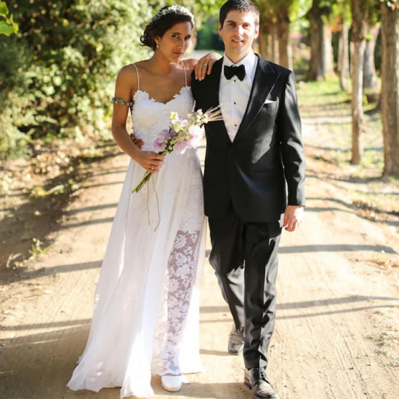 Detail Feedback Questions About Sexy Bohemian Lace Beach Wedding