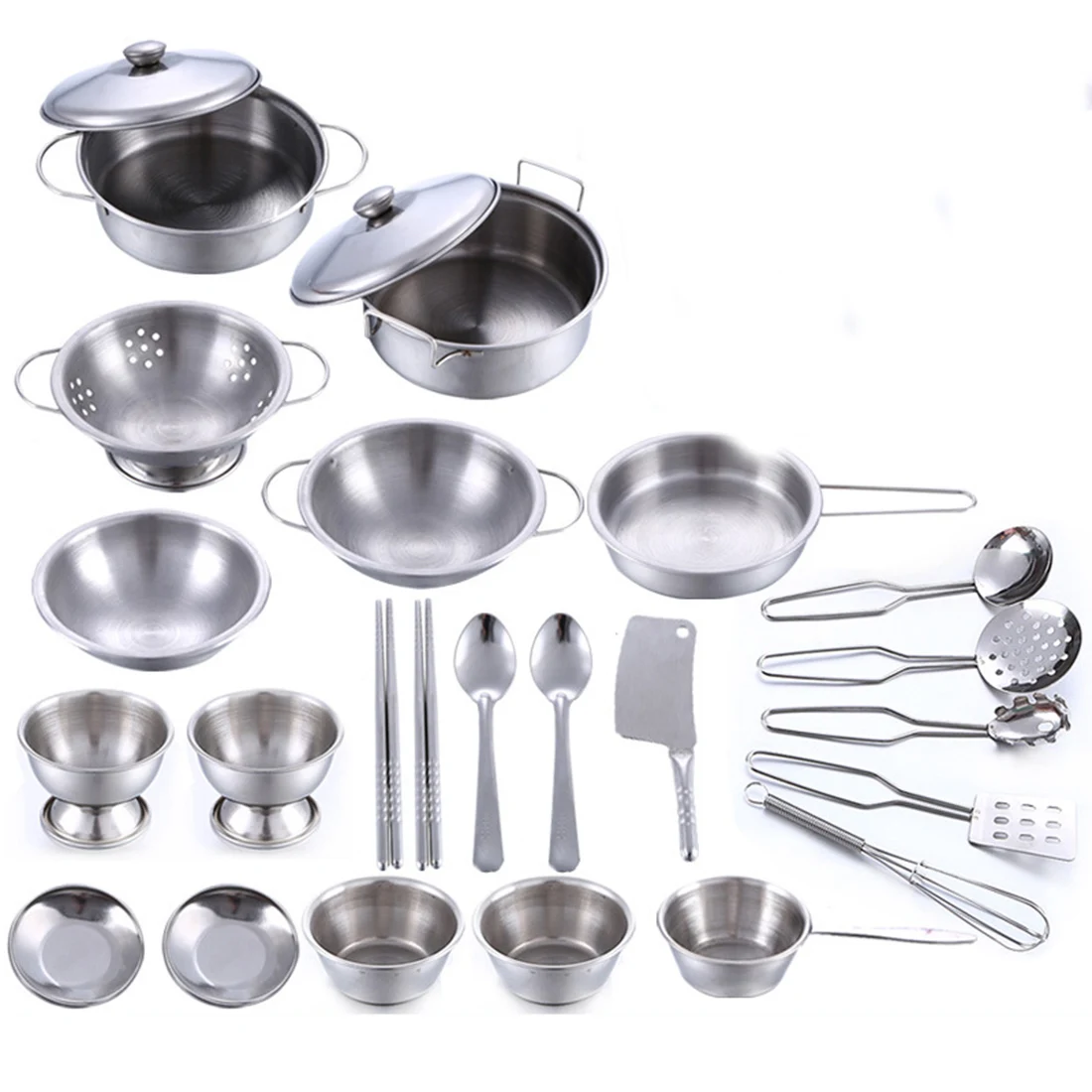 25Pcs Stainless Steel Kids House Kitchen Toy Cooking Cookware Children Pretend Play Kitchen Playset Toys for Baby Kids Children
25Pcs Stainless Steel Kids House Kitchen Toy Cooking Cookware Children Pretend Play Kitchen Playset Toys for Baby Kids Children