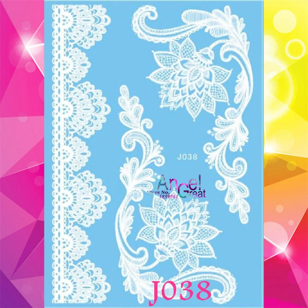 1PC Hot White Henna Flower Temporary Tattoo Stickers Body Art Lace Tattoo Paste AJ038 Wedding Designs Tatoo Henna tatouage taty
1PC Hot White Henna Flower Temporary Tattoo Stickers Body Art Lace Tattoo Paste AJ038 Wedding Designs Tatoo Henna tatouage taty