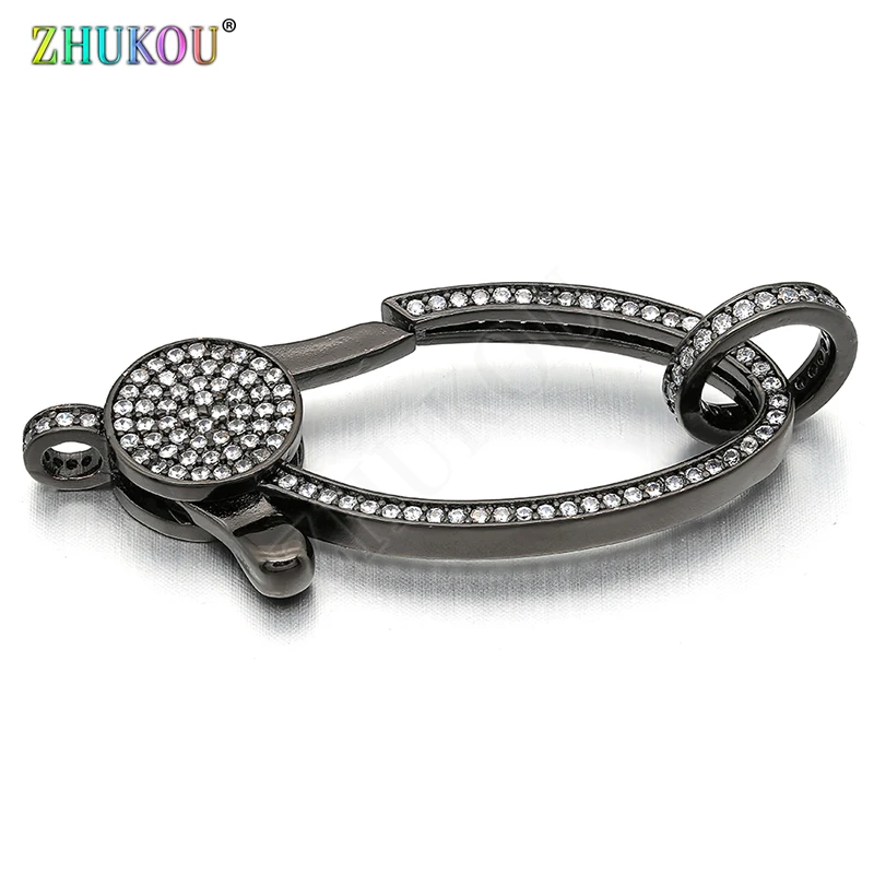 18*44mm Brass Cubic Zirconia Clasps Hooks for DIY Jewelry Findings Accessories, Mixed Color, Hole: 3mm, Model: VK65
18*44mm Brass Cubic Zirconia Clasps Hooks for DIY Jewelry Findings Accessories, Mixed Color, Hole: 3mm, Model: VK65