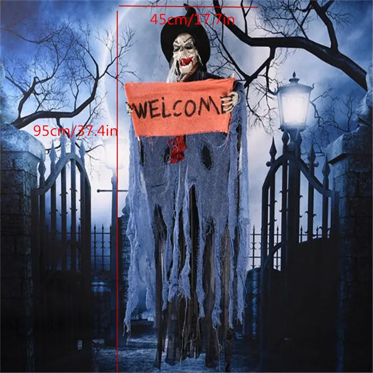 Cosplay&ware Electric Horror Toys Hanging Witch Ornaments Halloween Scary Party Decorations Eyes Glowing Screaming Pendant Ghost 38 Cosplay&ware Electric Horror Toys Hanging Witch Ornaments Halloween Scary Party Decorations Eyes Glowing Screaming Pendant Ghost -Cosplayware Store