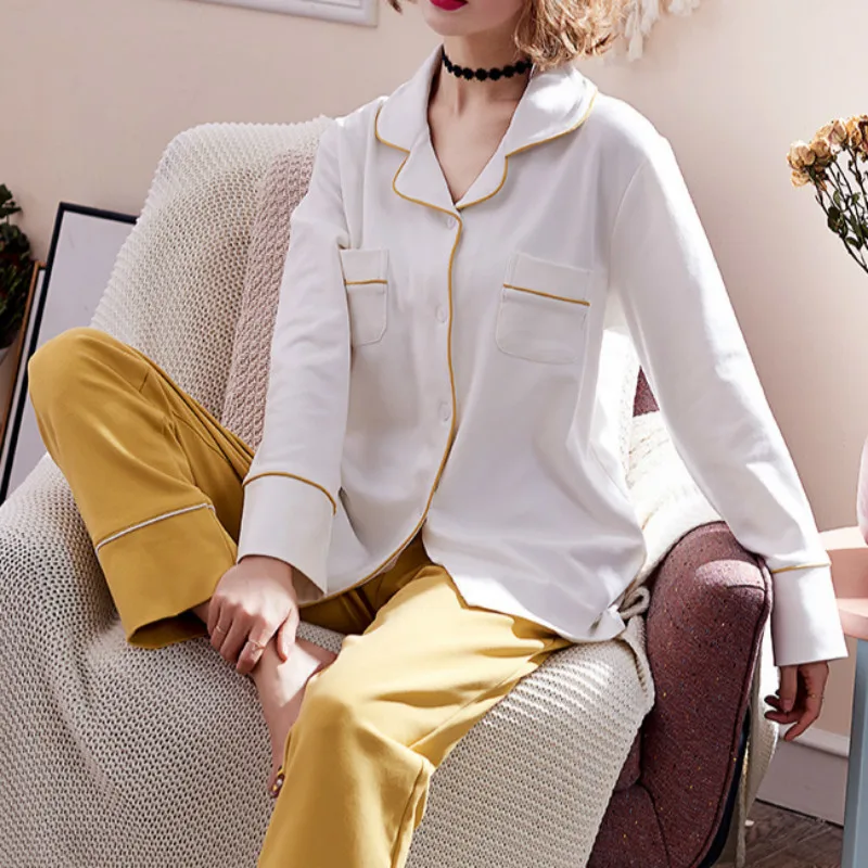 M-2XL Women Pure 100% Cotton Pyjama Autumn pajama Long Set Sleeved Home Furnishing Serve Suit Pijamas Full Pant Printed Casual
M-2XL Women Pure 100% Cotton Pyjama Autumn pajama Long Set Sleeved Home Furnishing Serve Suit Pijamas Full Pant Printed Casual