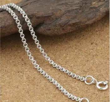 KJJEAXCMY fine jewelry S925 sterling silver men's classic vintage silver 2mm double loop silver necklace.
KJJEAXCMY fine jewelry S925 sterling silver men's classic vintage silver 2mm double loop silver necklace.