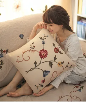Rustic Style Handmade Emroidered Nature Life Sofa Back Cushion Cover 45*45cm Comfortable Cotton Linen Cushion Cover
Rustic Style Handmade Emroidered Nature Life Sofa Back Cushion Cover 45*45cm Comfortable Cotton Linen Cushion Cover