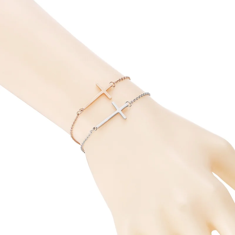 Stainless Steel Rose Gold Bracelet Female for Women Men Charms Cross s Korean Fashion Girl
Stainless Steel Rose Gold Bracelet Female for Women Men Charms Cross s Korean Fashion Girl