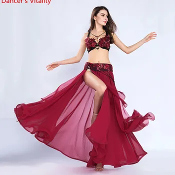 New Arrival Female Luxury Belly Dance Suit Set Of 3 Parts (bra+long skirt+belt) Mesh + rhinestone Oriental Set for Dancing outfi
New Arrival Female Luxury Belly Dance Suit Set Of 3 Parts (bra+long skirt+belt) Mesh + rhinestone Oriental Set for Dancing outfi