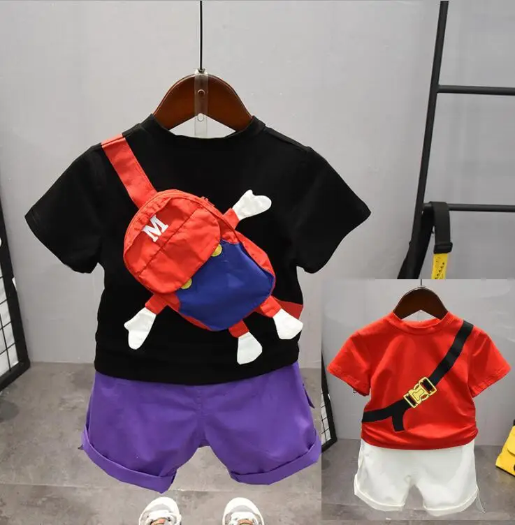 Baby Boy Clothing Set High Qulity Cotton Kids Toddler Clothes T-Shirt Bag +Shorts Suit For Boy Infant Short Sleeve Summer 2-7yrs
Baby Boy Clothing Set High Qulity Cotton Kids Toddler Clothes T-Shirt Bag +Shorts Suit For Boy Infant Short Sleeve Summer 2-7yrs
