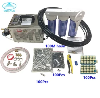 F152 Home Garden Line Sprayer, High Pressure Misting Pump 3L/Min with 100pcs Mist Brass Nozzle and 100M Nylon Tube
F152 Home Garden Line Sprayer, High Pressure Misting Pump 3L/Min with 100pcs Mist Brass Nozzle and 100M Nylon Tube