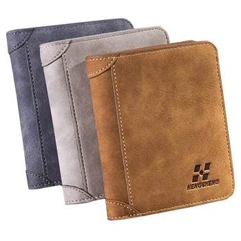 High quality men's retro matte PU leather Wallets men Wholesale short leather wallets card holders purse
High quality men's retro matte PU leather Wallets men Wholesale short leather wallets card holders purse