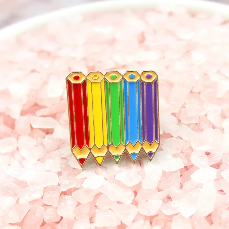 Cartoon Colorful pencils Enamel Pin Childhood Sweet Cute badge brooch Shirt Collar Jewelry gift Kids fashion bag hat accessories
Cartoon Colorful pencils Enamel Pin Childhood Sweet Cute badge brooch Shirt Collar Jewelry gift Kids fashion bag hat accessories