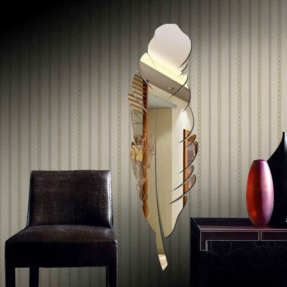 Feather Shape 3D Home Office Mirror Effect Paster Wall Stickers Removable Fashion Home Deco Living Room Decoration
Feather Shape 3D Home Office Mirror Effect Paster Wall Stickers Removable Fashion Home Deco Living Room Decoration