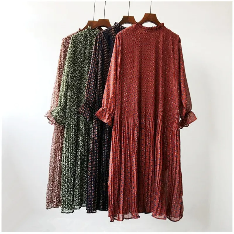 Daily Apparel Long Sleeve 2019 Spring Fashion Casual Floral Print Elegant Stand Ruffle Neck Pleated Midi Chiffon Dress for Women
Daily Apparel Long Sleeve 2019 Spring Fashion Casual Floral Print Elegant Stand Ruffle Neck Pleated Midi Chiffon Dress for Women