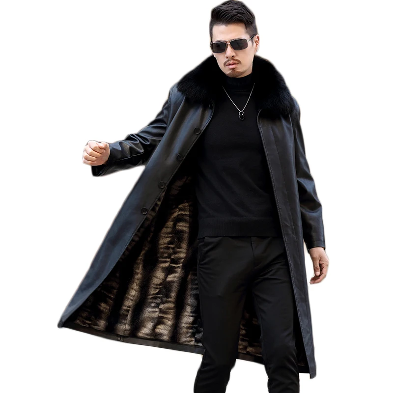 Men Leather Jacket New Genuine Leather Lamb Winter Coats Male Fur Collar Casual Men's Jackets Plus Velvet Jaqueta Masculino
Men Leather Jacket New Genuine Leather Lamb Winter Coats Male Fur Collar Casual Men's Jackets Plus Velvet Jaqueta Masculino