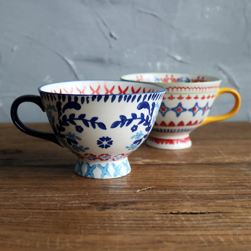 Hand Paint Ceramic Underglaze Flower Mug Big Volumn Decorative Flowers Big Mouth Black Tea Cup
Hand Paint Ceramic Underglaze Flower Mug Big Volumn Decorative Flowers Big Mouth Black Tea Cup