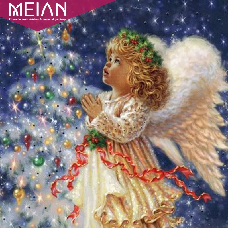 Meian, Full Round 5D Diy Diamond Embroidery Angel Girl Diamond Painting Cross Stitch Drill House Adornment Picture Christmas
Meian, Full Round 5D Diy Diamond Embroidery Angel Girl Diamond Painting Cross Stitch Drill House Adornment Picture Christmas